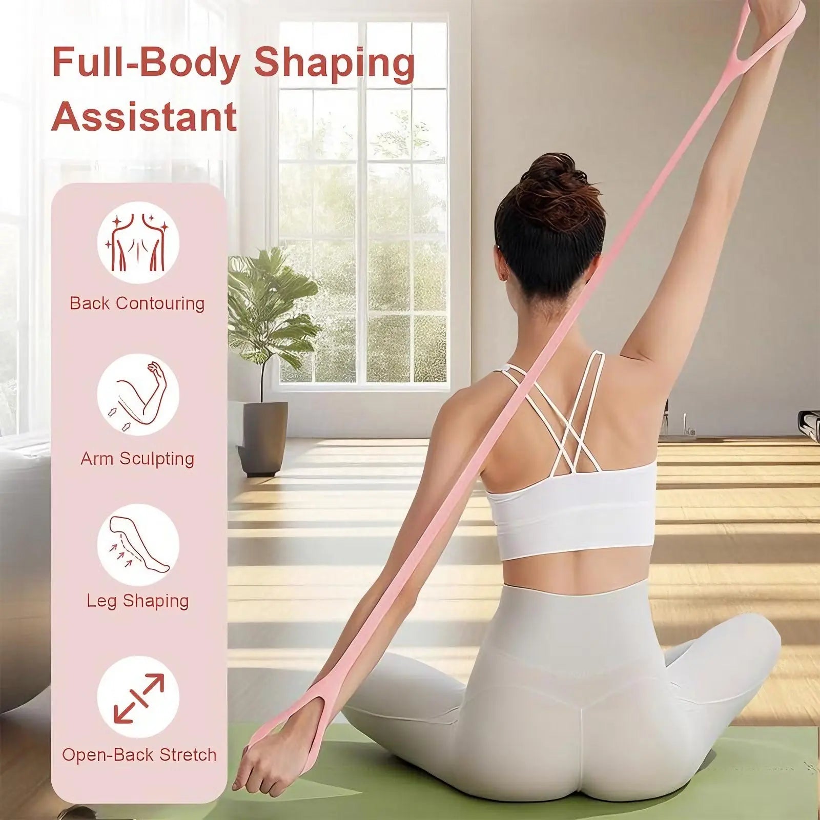 8-shaped Silicone Yoga Resistance Band - Elastic Fitness Rope - Glucklich Goods LLC