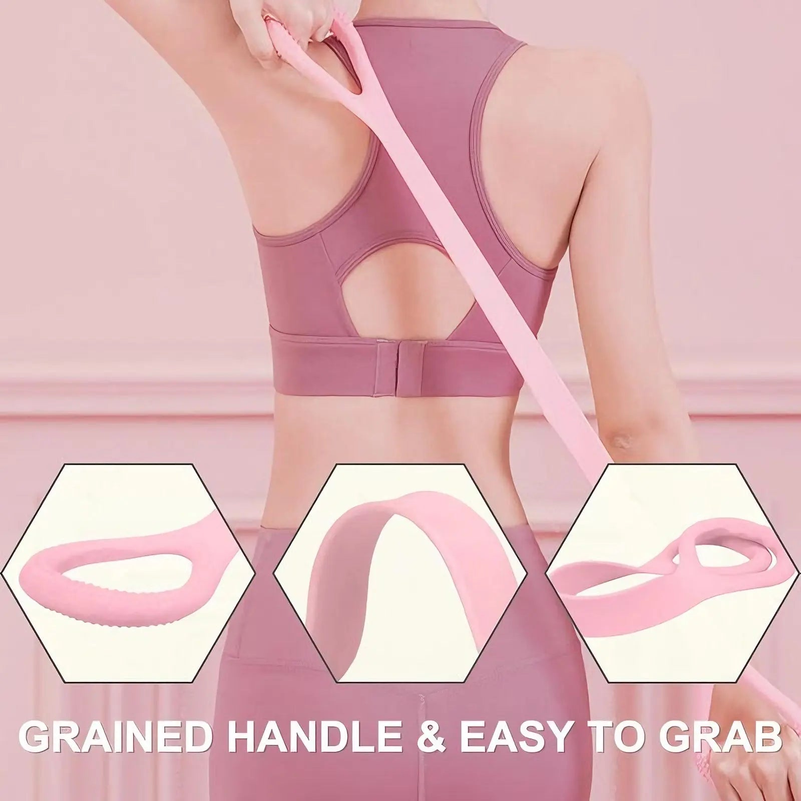 8-shaped Silicone Yoga Resistance Band - Elastic Fitness Rope - Glucklich Goods LLC
