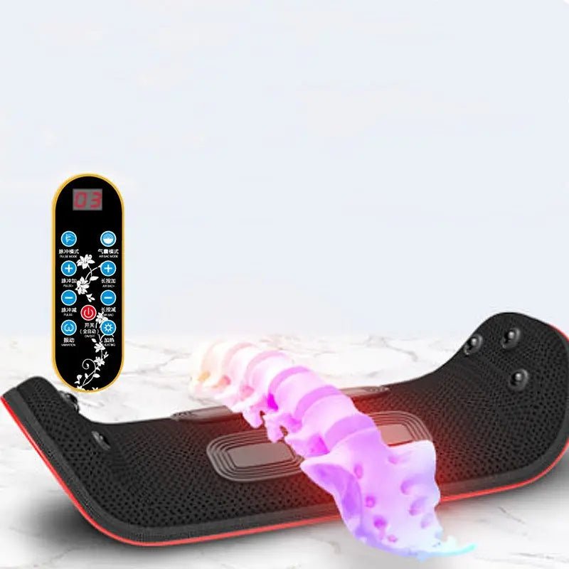 Relaxation Electric Lumbar Traction Device Waist Back Massager Vibration Massage Lumbar Spine Support Waist Relieve Fatigue - Glucklich Goods LLC