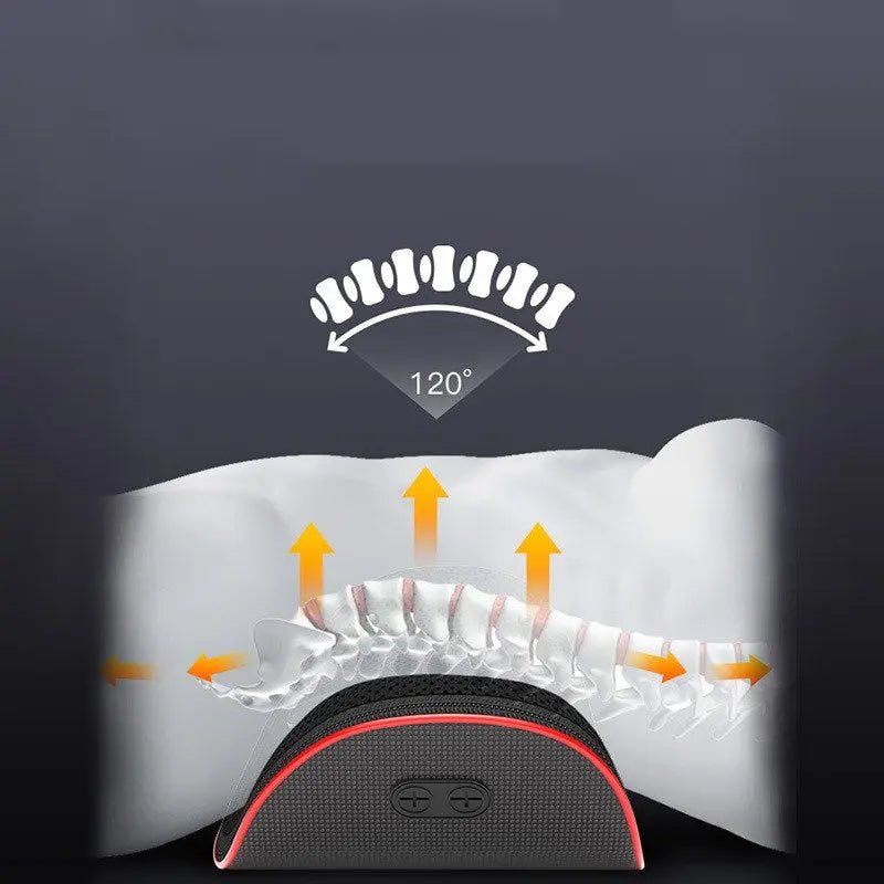 Relaxation Electric Lumbar Traction Device Waist Back Massager Vibration Massage Lumbar Spine Support Waist Relieve Fatigue - Glucklich Goods LLC